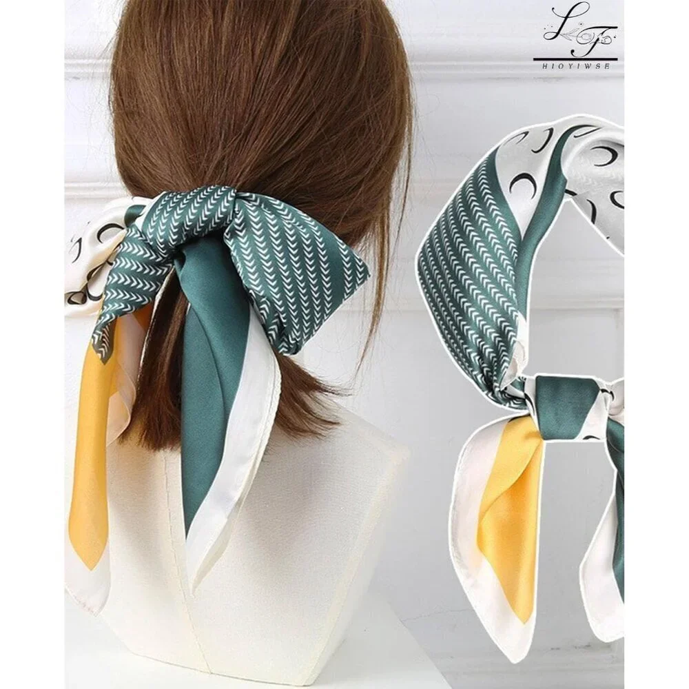 Satin Bandanas Head A12 White Scarf Women Lightweight Silk Hair Wrap Sleep Scarf